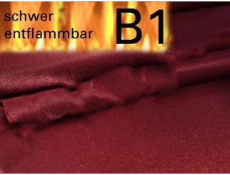 Satin B1 Stoff permanent schwer entflammbar 3,0m breit